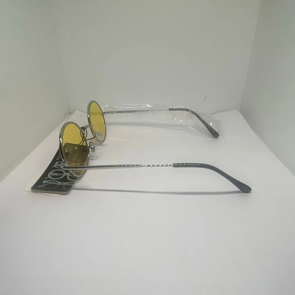 Retro Round UV400 Fashion Sunglasses – Metal Frame – New